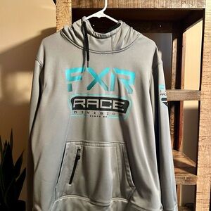 FXR racing Gray Hoodie - unisex xl